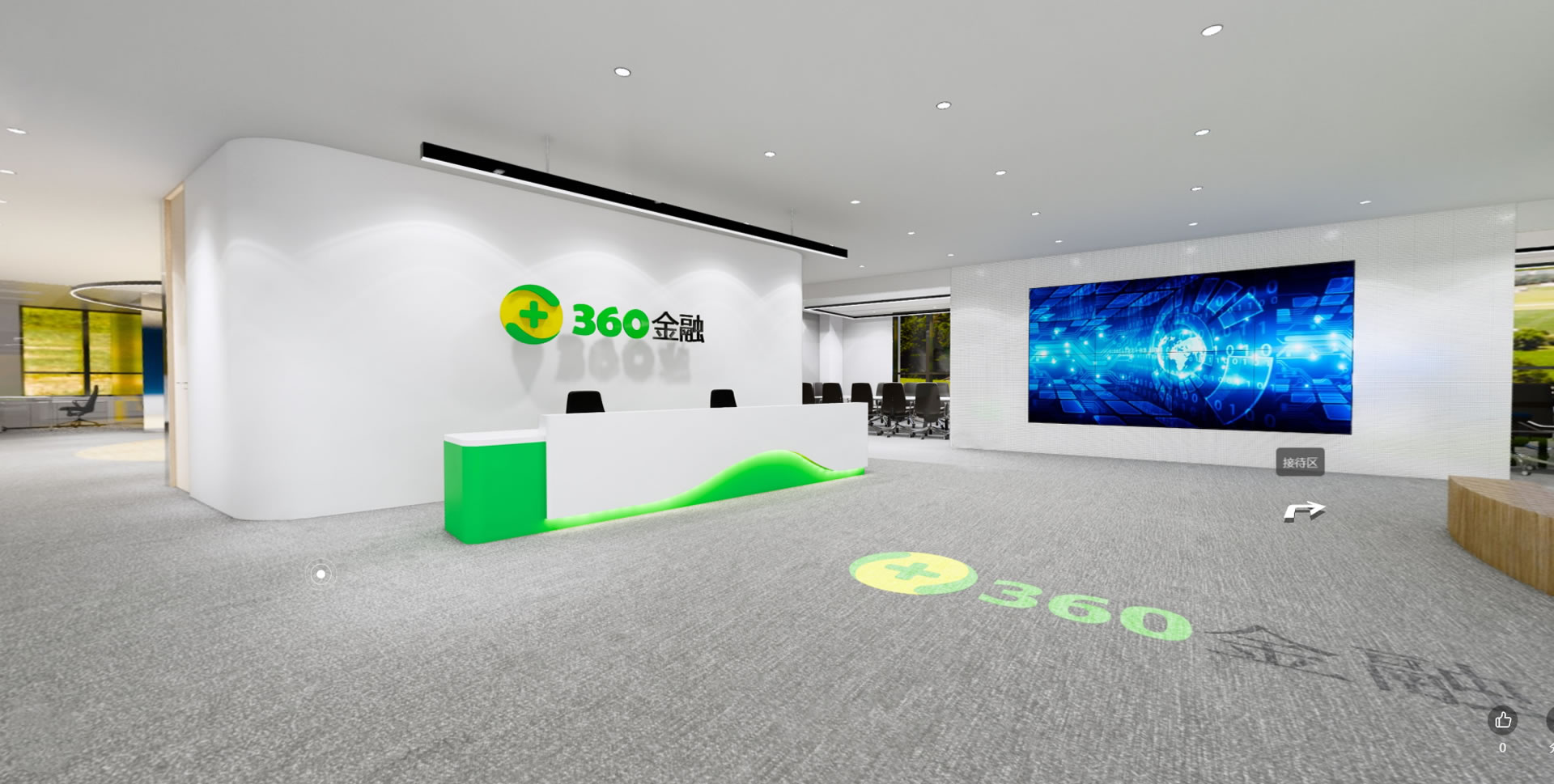 360圖片360數科金融辦公室裝修案例830平方米